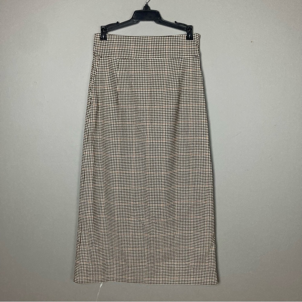 niko and... skirt pencil long houndstooth checkered black brown high waised 4